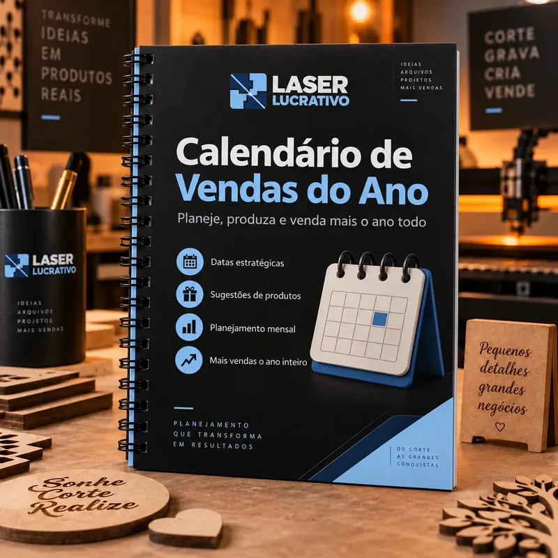 Caderno do Calendário de Vendas do Ano, com as datas que mais vendem